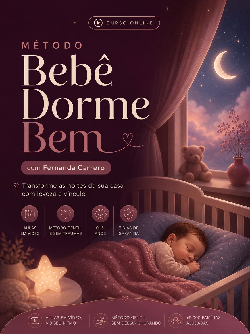Capa do curso Método Bebê Dorme Bem, de Fernanda Carrero